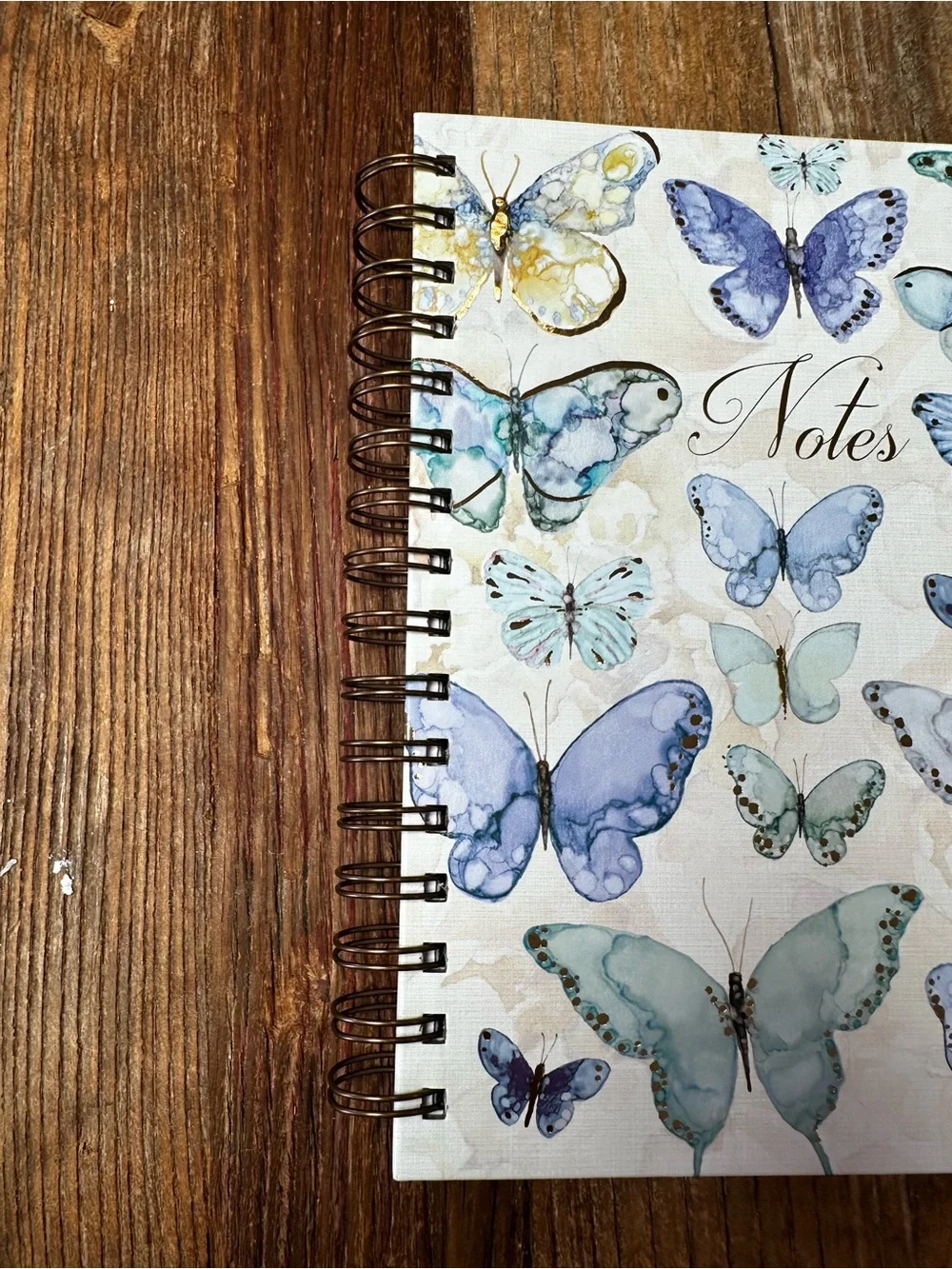 Blue Butterfly Spiral Notebook - Notes